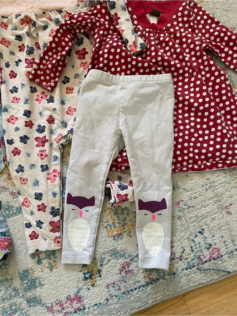 Tea Collection Bundle Girls Size 18-24 Months Dress Rompers Leggings Floral